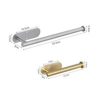 Dispenser Porta Asciugamani Di Carta Autoadesivo | Acciaio Inossidabile, Montaggio A Parete, Sottopensile, Bagno, Uso Cucina(2pcs F)
