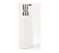DISPENSER PORTA SAPONE LIQUIDO DA APPOGGIO SET ACCESSORI BAGNO BIANCO OTTO