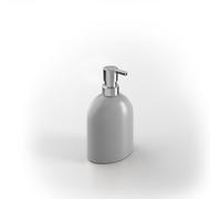 DISPENSER PORTA SAPONE LIQUIDO DA APPOGGIO SET ACCESSORI BAGNO GRIGIO BIRD