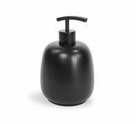 DISPENSER PORTA SAPONE LIQUIDO DA APPOGGIO SET ACCESSORI BAGNO NERO AFRA
