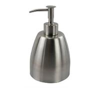 DISPENSER PORTA SAPONE LIQUIDO PORTASAPONE IN METALLO SATINATO ELEGANTE 69457