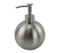 DISPENSER PORTA SAPONE LIQUIDO PORTASAPONE METALLO SATINATO SFERA ELEGANTE 69458