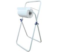 Dispenser Portarotolo da Pavimento Pieghevole in Metallo Bianco 41x41x78cm - 714