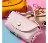 Dispenser portatile in pelle per sacchetti di smaltimento dei rifiuti del cane/supporto per smaltimento animali domestici, multicolore per oltre confine azzurro,rosa,nero,verde chiaro,beige,marrone,gi