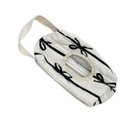 Dispenser portatile ricaricabile porta salviettine per bambini con motivo a fiocco riutilizzabile contenitore da viaggio