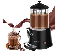 Dispenser professionale per cioccolata calda da 10 l, 600 W, con temperatura regolabile, display a LED, serbatoio trasparente e funzione di miscelazione, per bevande calde per tè (nero)