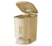 Dispenser Riso | 5 kg con Coperchio e Finestra Trasparente | Grande Contenitore per Conservazione Riso | Per Casa Cucina Fattoria Ristorante Zucchero Farina Cereali Granaglie Cibo per Animali