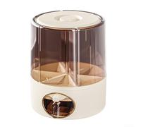 Dispenser rotante a sei griglie per riso, cereali e prodotti secchi della dispensa, con semplice pressione per erogare (crema, grande)