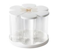 Dispenser rotante per riso e cereali, 6 griglie, contenitore rotondo per alimenti secchi a 360° con coperchio, contenitore multi-scomparto per farina, fagioli, caramelle, snack, dispensa