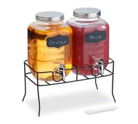 Dispenser Rubinetto Bevande 4 L Distributore Vetro Bibite Erogatore Acqua Set 2