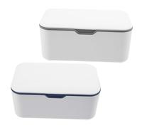 Dispenser Salviette Portatile Blu in Plastica, Set da 2 Pezzi | Previene L'asciugatura, Uso Rapido e Semplice, per Seggioloni e Passeggini, per Mamme e Bebè