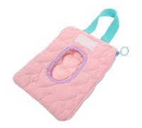 Dispenser Salviette Rosa in Cotone Coperchio e Bottone grande | Design Sospeso, Aspetto Semplice e Minimalista, per Passeggino, Borsa Cambio e Pulizia Rapida