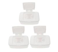 Dispenser Salviette Umidificate a Pressione Coperchio, 3 Pezzi | Contenitore Ricaricabile in Pp Bianco, Leggero e Odori, per Borsa Fasciatoio e Passeggino