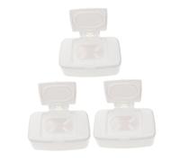 Dispenser Salviette Umidificate Ricaricabile 3 Pezzi, Bianco | PP Leggero e Compatto, per Viaggio, Borsa Cambio e Passeggino, Contenitore Coperchio, Formato Portatile