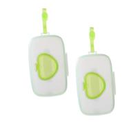 Dispenser Salviettine Umidificate Portatile Ricaricabile 2 Pezzi PP | Leggero e Robusto, Delicato sulla Pelle, Colore Verde Chiaro, per Auto e Casa, Pratica Coppia