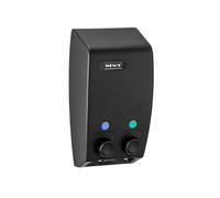 Dispenser Sapone A Muro Con 2 Scomparti Nero 450ml