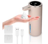 Dispenser Sapone Automatico, 420 ML Schiuma Dispensers Sapone Bagno Montaggio a Parete Dispenser Sapone 1800mAh Dispenser Sapones Automatico con Sensore Ricarica USB Ricaricabile 4 Livelli di Marcia