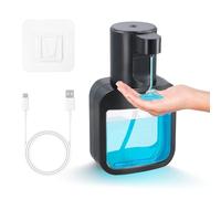 Dispenser Sapone Automatico, 500ml Dosatore Sapone Ricaricabile, Erogatore Sapone Liquido a Parete, Dispenser di Sapone Elettrico con Sensore, Adatto Per Cucina Bagno Ufficio Hotel (nero)