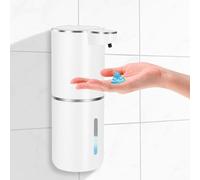 Dispenser Sapone Automatico Montaggio a Parete, USB Ricaricabile Dispenser Sapone Automatico, 380 ml Dispenser Sapone Bagno con Sensore di Movimento Infrarossi