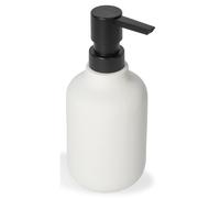 DISPENSER PORTA SAPONE LIQUIDO DA APPOGGIO SET ACCESSORI BAGNO BIANCO CHLOE