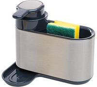 Dispenser Sapone Cucina, Porta Sapone Cucina Con Porta Spugna, in Acciaio Inossi
