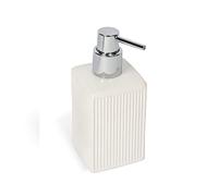 Dispenser Sapone in Ceramica Bianca a Righe Bagno Zoé