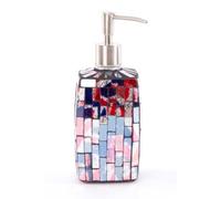 DISPENSER SAPONE DA BAGNO IN CRISTALLO A MOSAICO DESIGN MODERNO DA REGALO