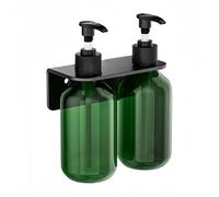 Dispenser Sapone da Parete 300ML Pompa Manuale Portabottiglie per Gel Doccia per