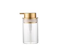 Dispenser Sapone Dispenser di sapone in vetro trasparente con pompa in plastica dorata, dispenser di sapone da bagno ricaricabile for sapone for le mani, detersivo for piatti, saponi liquidi e cucina