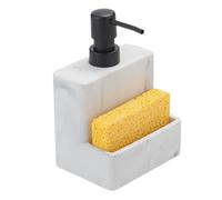 Dispenser Sapone in Resina Grande Capacit con Porta Spugna Integrato per Casa