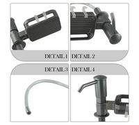 Dispenser sapone lavandino da cucina design esteso grigio portatile di lunga dur