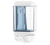 DISPENSER SAPONE LIQUIDO A MURO BIANCO/TRASPARENTE