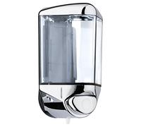 DISPENSER SAPONE LIQUIDO A MURO CROMATO/TRASPARENTE