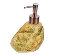 Dispenser Sapone Liquido in Ceramica 310ml, Forma Pietra | Pompa Abs a Pressione, per Sapone Mani e Shampoo, Bagno Cucina, Stile Retrò Naturale