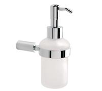 Dispenser Sapone Liquido Parete Aquasanit Sloop Vetro Satinato Cromo Inda