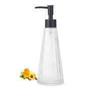Dispenser Sapone Liquido Vetro per Bagno Cucina Dosasapone con Pompa 10oz/300ml Trasparente