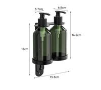 Dispenser Sapone Manuale Funzionale con Porta per Organizzazione Bagno