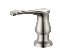 Dispenser sapone moderno ed elegante grande capacità nero opaco/nichel spazzola