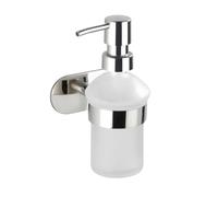 Dispenser sapone Orea Shine vetro e acciaio brillante Rostfrei glänzend