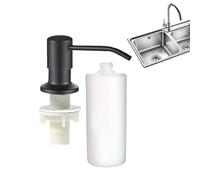 Dispenser sapone per lavello cucina - Dosatore liquido stoviglie, Contenitore bottiglia 500ml | Ugello rotante 360 gradi, Distributore ergonomico per casa piatti detersivo pulizia