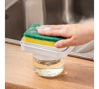 Dispenser sapone per piatti con spugna per pentole padelle e compiti di pu