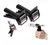 Dispenser sigillante in ferro per silicone RTV e adesivi flessibili, strumento di estrusione a molla con controllo preciso, compatto, 8,1 x 6,6 x 14,9 cm, nero