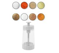 Dispenser sigillato per bottiglia di condimento con dosaggio preciso saliera quantitativa da 0,5 g per barbecue (Bianco)