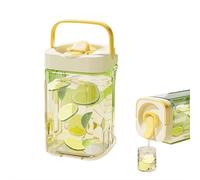 Dispenser sottile per bevande per frigorifero, dispenser per bevande da 0,9 galloni con beccuccio, contenitore 100% a prova di perdite per latte e succhi con coperchio, brocca per tè freddo senza BPA