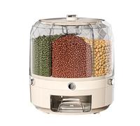 Dispenser trasparente per alimenti secchi - Organizzatore di cereali multi-sezione, conservazione degli alimenti rotante in 6 parti | Dosatore Cereali a 6 Scomparti, Dosatore Cereali Rotante per Porta