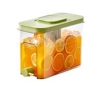 Dispenser trasparente per bevande fredde di grande capacità, 4 l, con beccuccio a prova di perdite, per riunioni di famiglia, picnic all'aperto, cucina, caraffa trasparente con manico