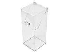 Dispenser Trasparente Scatola Organizzatore Portaoggetti Contenitore Porta Mascherine in Plastica con Finestra Frontale E Coperchio Incernierato Base 8.5 Cm 8.5 Cm Altezza 21 Cm Adatto Ingresso