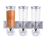 Dispenser triplo di cibo secco - Dispenser di sapone triplo da parete | Dispenser per merci secche | Organizer per alimenti secchi | Organizer per caramelle, riso, snack per la casa