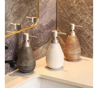 Dispenser vintage e creativo per gel doccia, contenitore di lusso ricaricabile per lozione e sapone, dispenser per lavaggio mani in stile giapponese in ceramica, design ad alta capacità e portatile pe