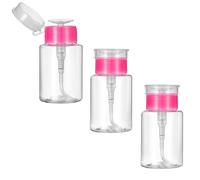 Dispenser vuoto per rimuovere lo smalto, 150 ml, dispenser vuoto per smalto e struccante, trasparente, piccola bottiglia a pompa (3 confezioni)